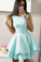 Cute Ruffle Nita A Line Satin Homecoming Dresses CD2022