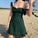 Sexy Green Waist Tie Dress A-Line Dress Abril Homecoming Dresses CD20247