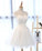 White Short Lace Kaylen Homecoming Dresses Dress White CD2056