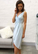 Simple Amelie Homecoming Dresses V Neck Blue Short Dress CD2157