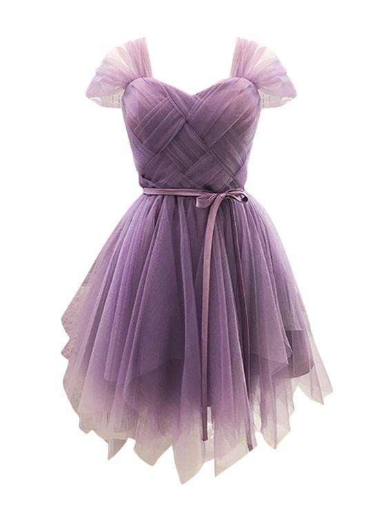 Homecoming Dresses Desirae Purple Sweetheart Stretch Back Tulle CD2176
