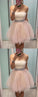A-Line Pink Homecoming Dresses Nan Strapless Tulle Short Dress Tulle CD21848