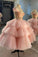 Off The Julissa Homecoming Dresses Pink Shoulder Tiered CD22159