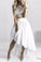 Classy White High Homecoming Dresses Carlie Lace Two Pieces Low CD22538