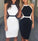 White And Black Simple Formal Dress Bodycon Short Party Dress Homecoming Dresses Angelina For Teens CD22731