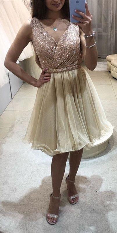 Short Homecoming Dresses Charity Tulle Ruffles Sequin Top CD2277