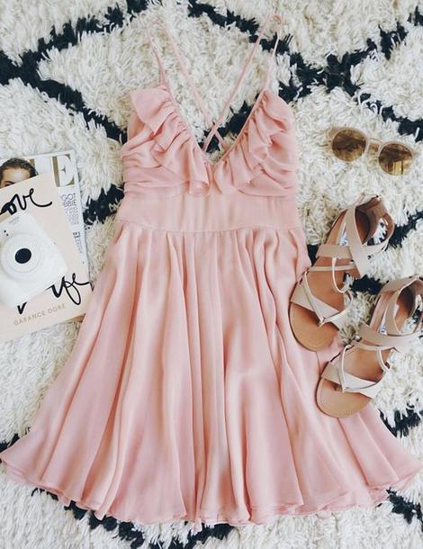 A-Line Short Dania Homecoming Dresses Pink CD22875