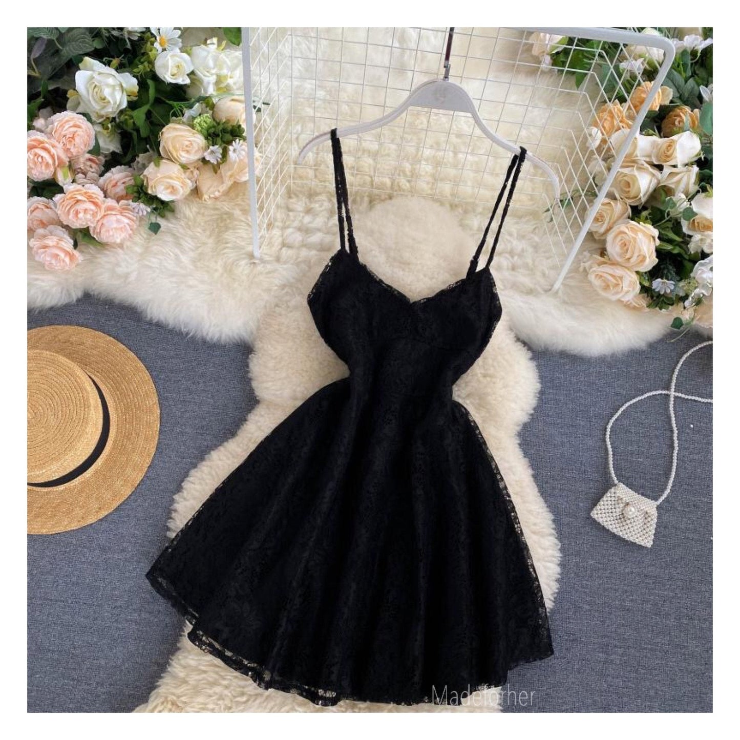 A Line Talia Homecoming Dresses Black Short Mini Dress CD22949