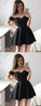 Simple A-Line Lorelai Homecoming Dresses Sweetheart Off Shoulder Black CD2320