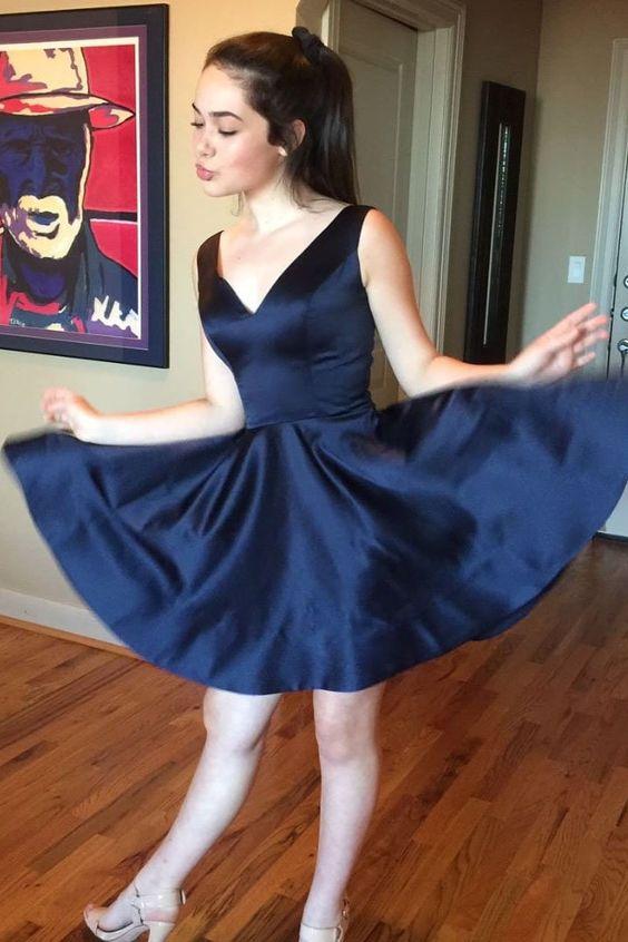 Hayden Homecoming Dresses Navy Blue CD23254