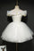 Off The Shoulder Princess Ivory Guadalupe Homecoming Dresses Tulle Mini Puffy Sweet 16 Dress CD23269