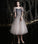 Homecoming Dresses Azaria GRAY TULLE SHORT A LINE DRESS CD23355