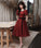 BURGUNDY Izabella Homecoming Dresses TULLE SHORT A LINE DRESS CD23357