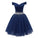 Homecoming Dresses Isis Navy Beaded Sweetheart Off Shoulder Tulle CD23552