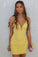Homecoming Dresses Cassie Tight Yellow Beaded Party Dress Party Dress CD23564