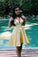 Homecoming Dresses Anabella Simple A-Line Yellow Short Party Dress CD23706