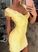 Homecoming Dresses Lace Elisa Yellow Bodycon CD2372