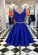 With Beading Robin Royal Blue Two Pieces Homecoming Dresses Top Dance Dresses CD23948