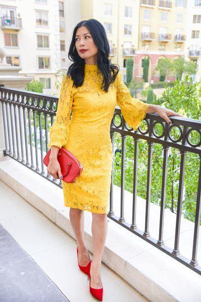 Yellow Long Sleeves Naima Homecoming Dresses Kneen Length CD23952