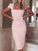 Square Neck Homecoming Dresses Hortensia Bowknot CD2406