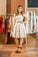 A-Line Lace Karissa Homecoming Dresses Square Knee-Length White CD2422