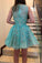 A-Line Jade Sleeveless Overlay With Beading Clare Lace Homecoming Dresses CD24613