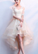 Cute Champagne And Tulle Short Lace Thelma Homecoming Dresses Sleeves Party Dress CD2509