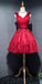 Modest Tulle Red With Straps Jaylee Homecoming Dresses CD2556