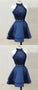 Two Piece Navy Celeste Homecoming Dresses Blue CD2608
