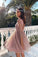 Glitter 3/4 Sleeves Open Back Pink Julie Homecoming Dresses Short CD2807
