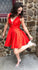 Neveah Homecoming Dresses Modest Red Cheap Short CD2844