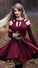 A Line Madilynn Homecoming Dresses Long Sleeves Short Burgundy CD2900