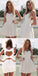 A-Line Scoop Sleeveless Short Homecoming Dresses Satin Bianca White Open Back CD2917
