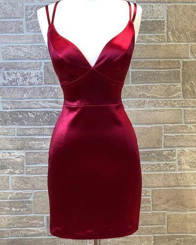 Sexy Wine Red Short Party Philippa Homecoming Dresses Dress CD2925