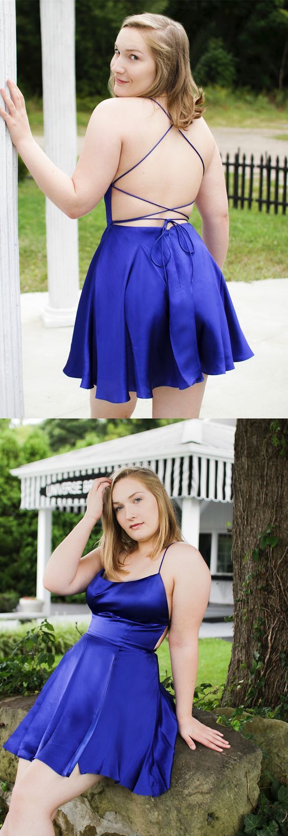 Plus Size For Teen Cheap Hoco Dress Royal Blue Amya Homecoming Dresses CD2934