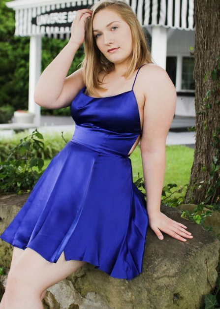 Plus Size For Teen Cheap Hoco Dress Royal Blue Amya Homecoming Dresses CD2934