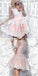 Short Homecoming Dresses Pink Lace Allisson Short Party Dress Dancing Dress CD295