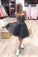 Sweetheart Gray Tulle Beaded Maddison Lace Homecoming Dresses Up Short Party Dress CD3108