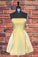 Strapless Short Yellow Taryn Homecoming Dresses Casual Yellow CD3145