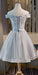 Cute Off The Shoulder And Tulle Knee Length Party Dress 2024 Aubree Lace Homecoming Dresses CD3164