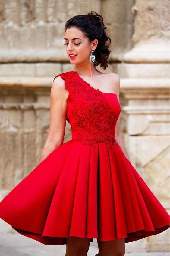 Red Short Giovanna Homecoming Dresses Lace CD3216