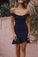 Off The Shoulder Homeocming Dress Tea Length With Rufflues Homecoming Dresses Amari CD3291