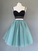 A-Line Spaghetti Straps Homecoming Dresses Cali Two Pieces Short CD3402