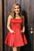 Homecoming Dresses Aniya Cute A-Line Strapless Red Short CD3468