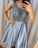 V-Neck Homecoming Dresses Jaylyn Beading Bodice Blue CD3522
