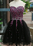 Lovely Beaded Black Kim Homecoming Dresses Lace Tulle Short -Up Black Formal Dress CD3716
