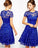 A-Line Short Lace Homecoming Dresses Taylor Royal Blue Dress CD3726