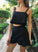 Black Two Piece Cute Dress Kathryn Homecoming Dresses CD3850