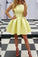 Simply Yellow Maia Homecoming Dresses Round Neck Sleeveless Mini Party Dress CD4100