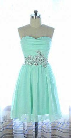 Mint Homecoming Dresses Chiffon Gracelyn Green Cheap Gowns CD4140